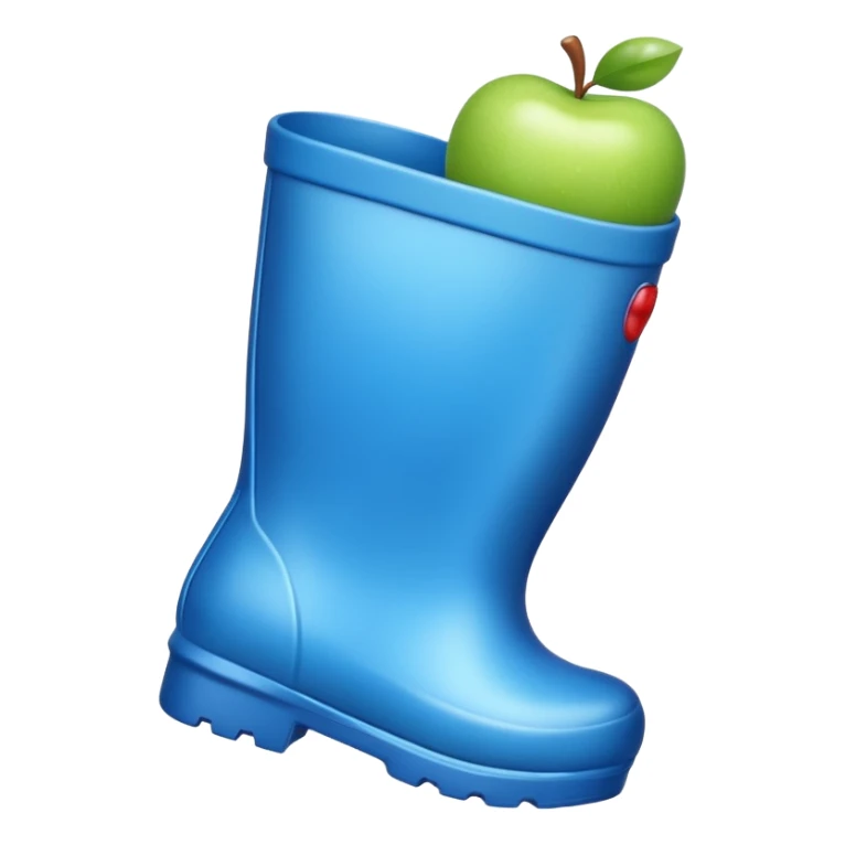 blue welly, apple style emoji, playful look sticker