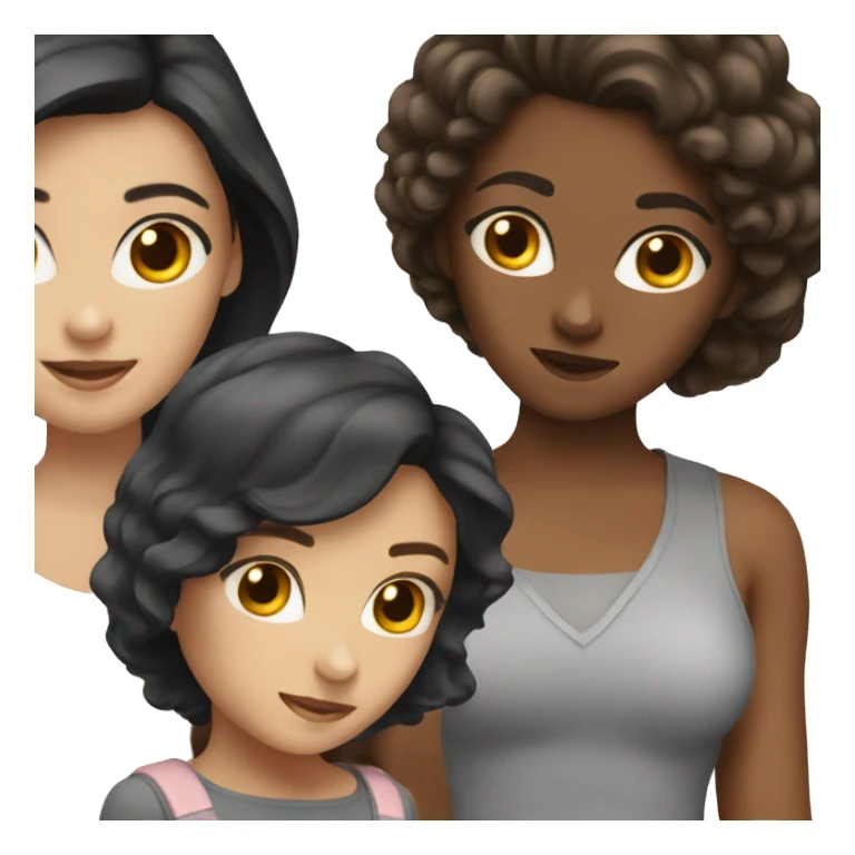 three girls 2 brunettes and one blo sticker