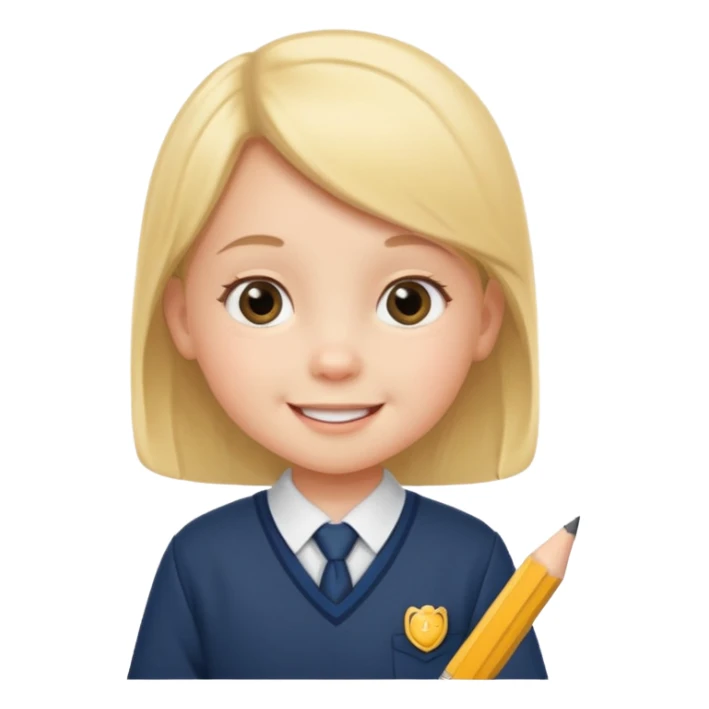 baby in school uniform  sticker