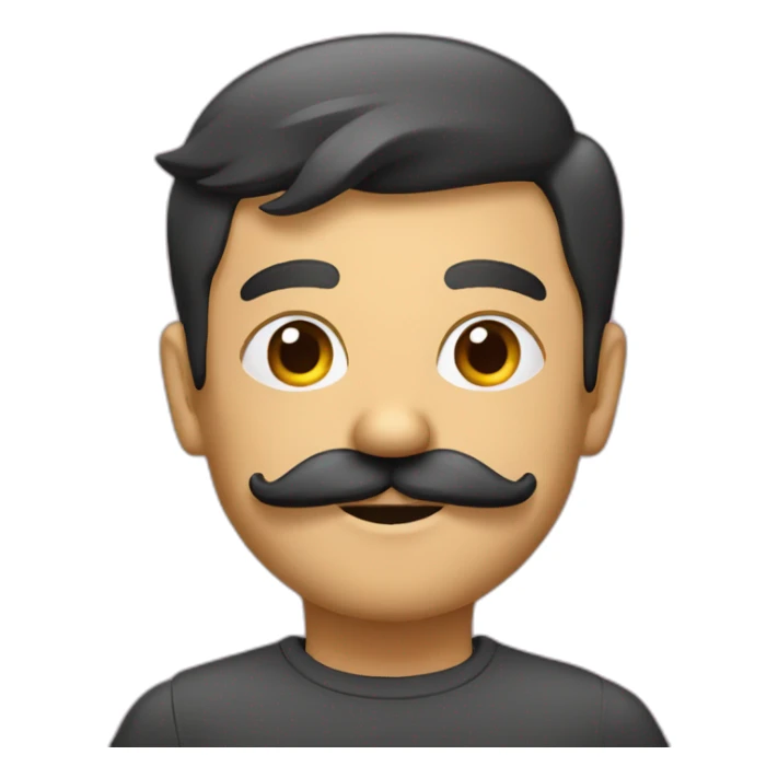 personne avec une moustache trapèze sticker