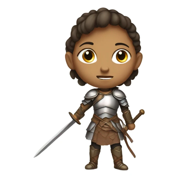 little girl warrior sticker