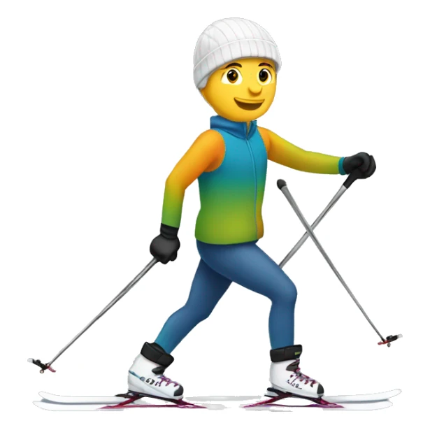 Male Cross Country Skier Skating sticker