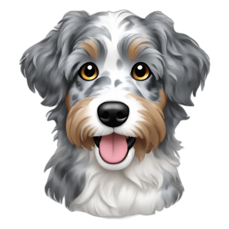 A model dog blue Merle Aussiedoodle sticker