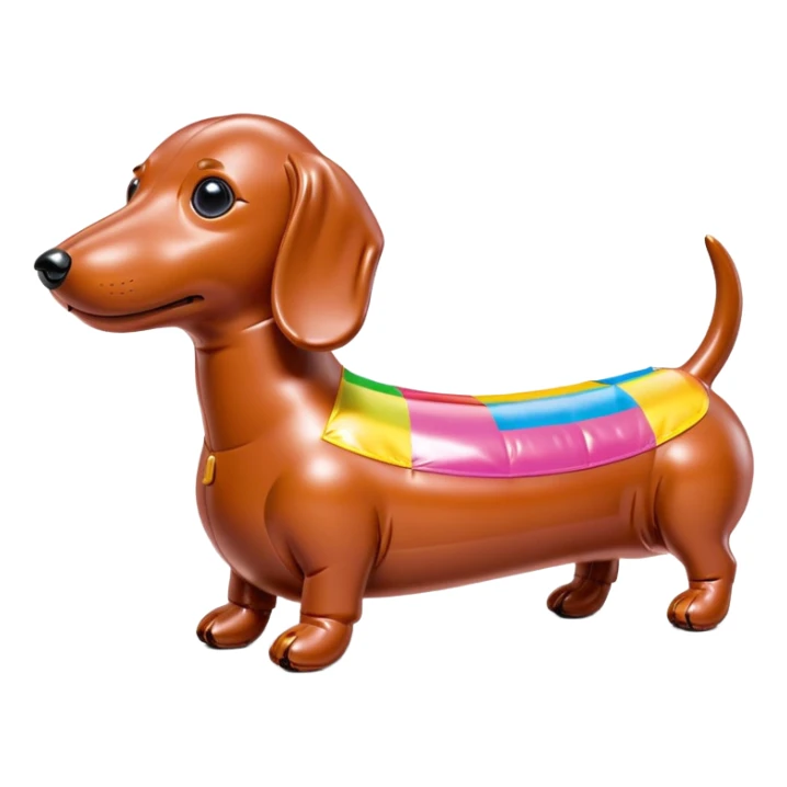  SPAM meat jeff koons style inflatable dachshund shund art sculpture  sticker