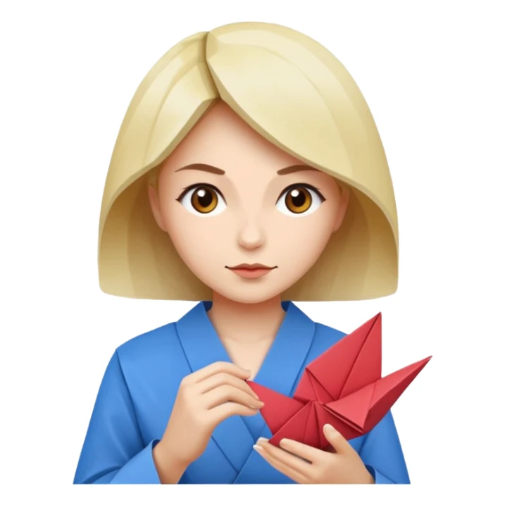 the woman who does origami sticker