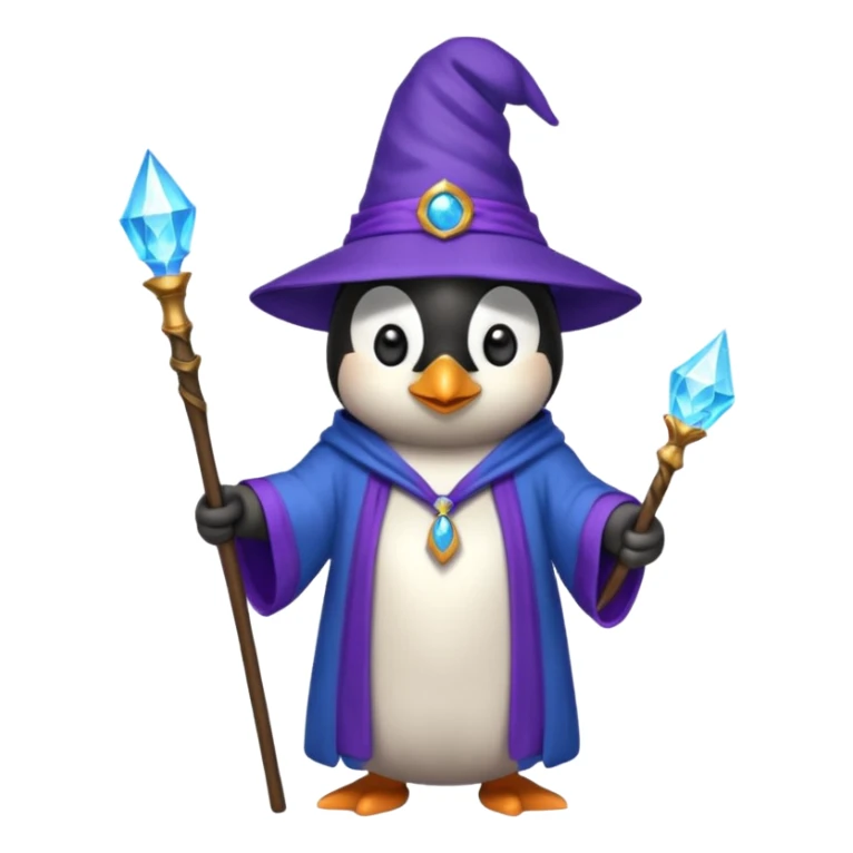 Penguin Wizard sticker