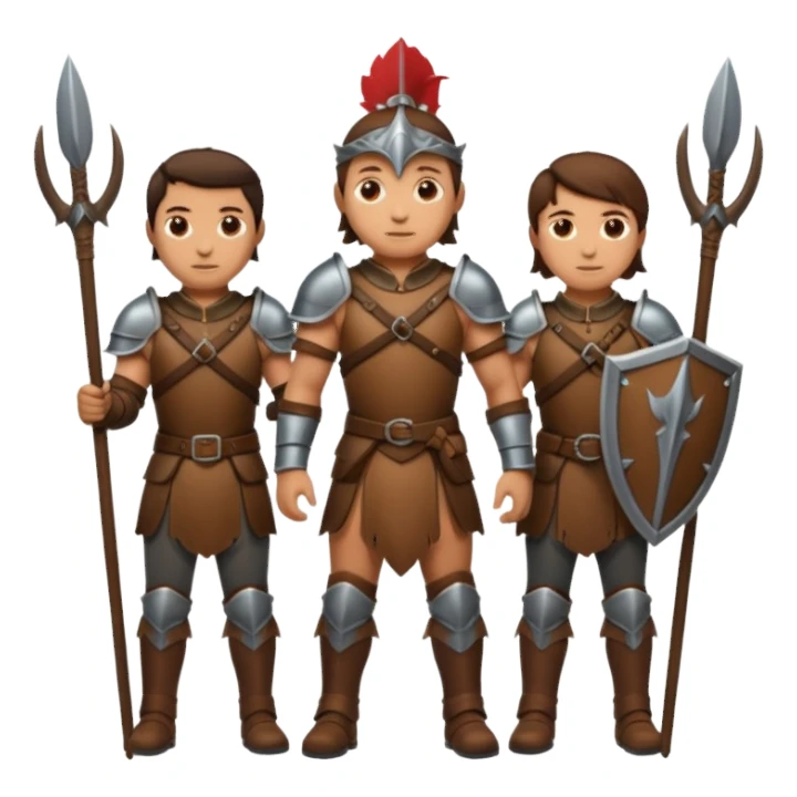 The classic image of hunters in ancient times sticker