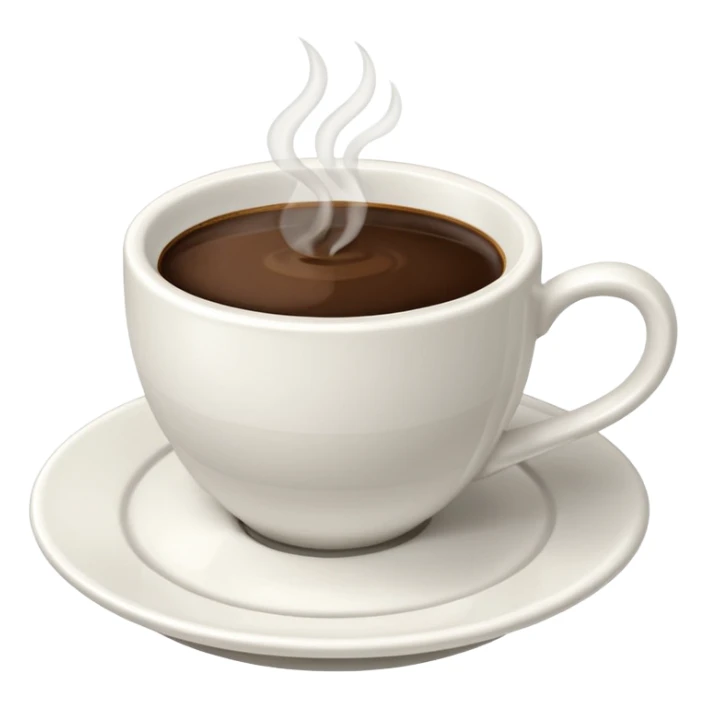 tazzina di caffè con piattino, isolated on white background sticker