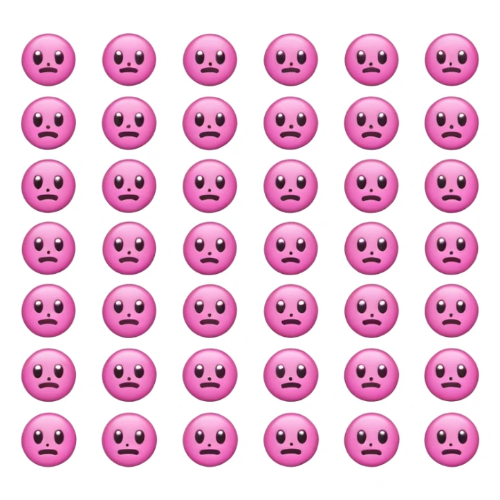 Mini emojis of pink stanley sticker