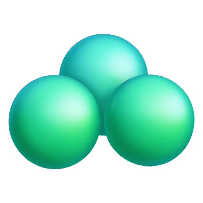 Three balls of light blue green res sticker