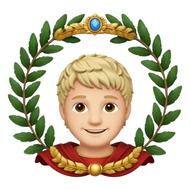 A detailed face emoji of Nero, the Roman emperor sticker