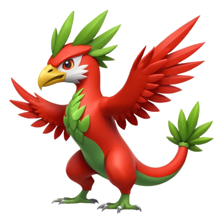 Blaziken-Sceptile-Hawlucha-fusion sticker