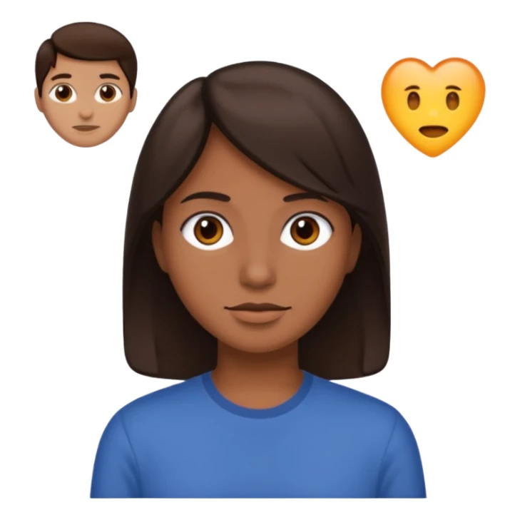 ahora el pelo igual pero un poco mas oscuro sticker