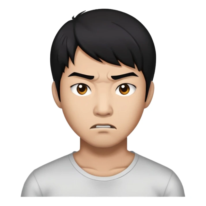 Do violence blackhair Asian man sticker