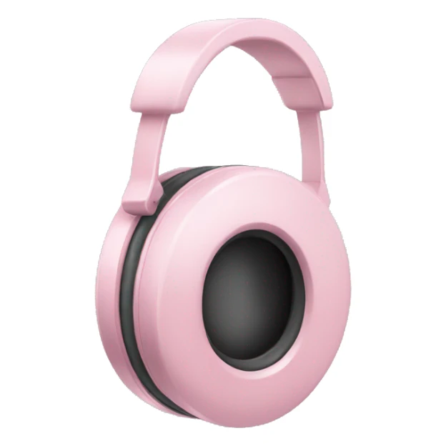 Light pink over ear headphones sticker