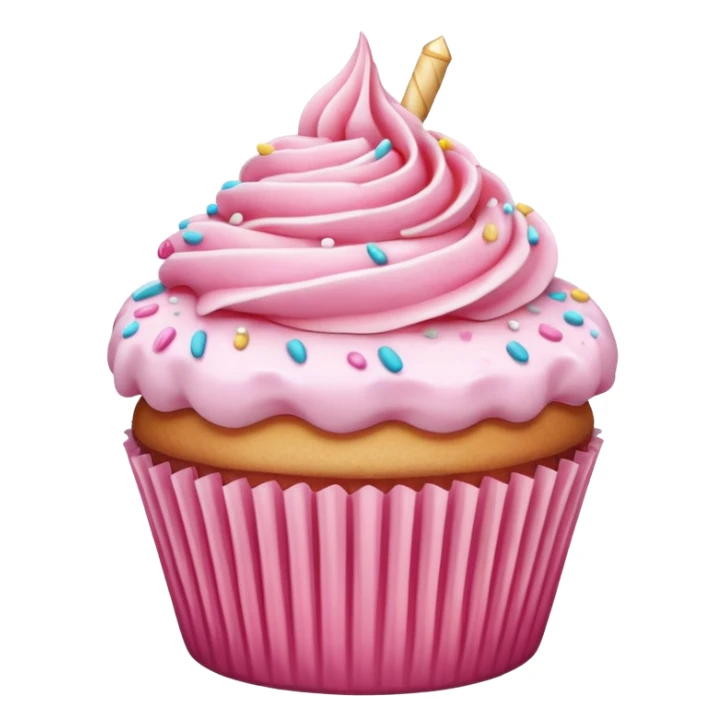 Cupcake with pink icing sticker