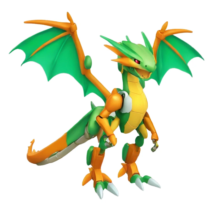 Mechanical Flygon-dragon-Charizard-raptor-Medabot-Mecha full body sticker