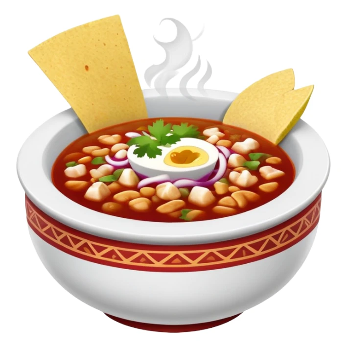 a bowl of pozole rojo, ultra realistic sticker