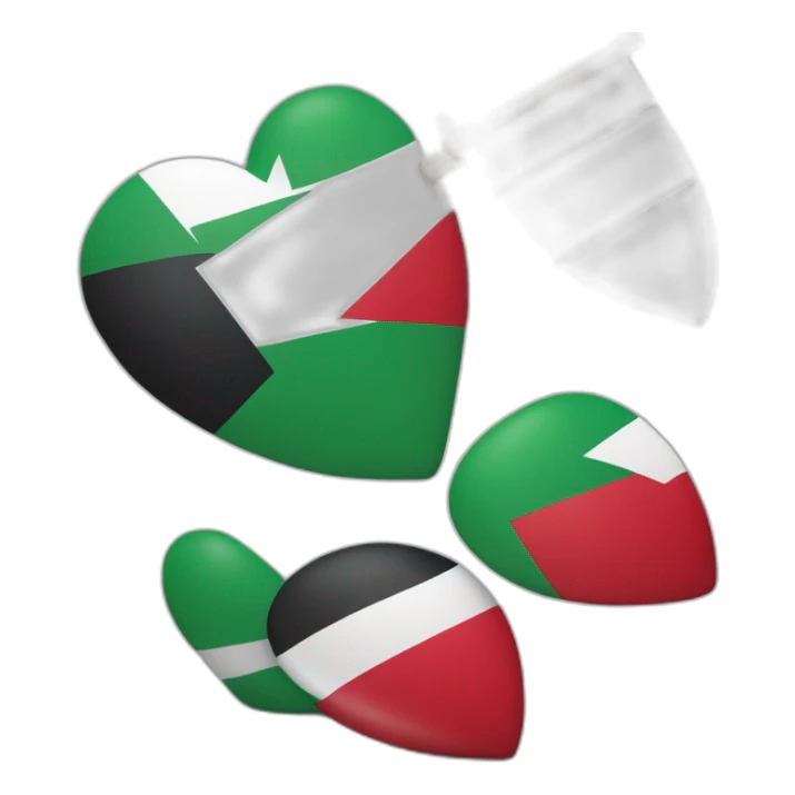 A device that inspires individuals to make ultimate sacrifices for the protection of their communities holding a palestinian flag sticker