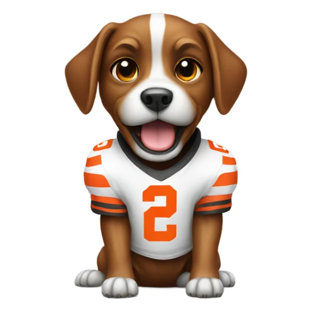 Dog in osu football jersey  sticker
