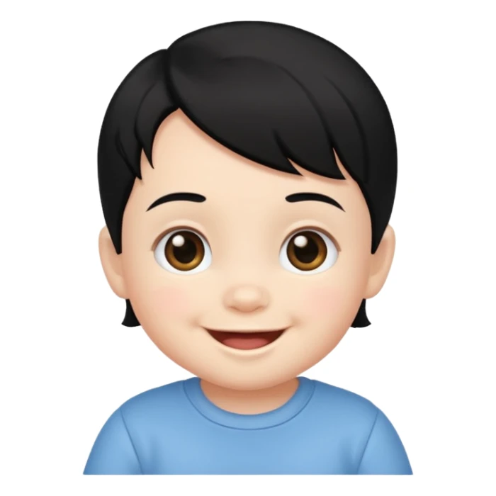  A baby with black hair sticker