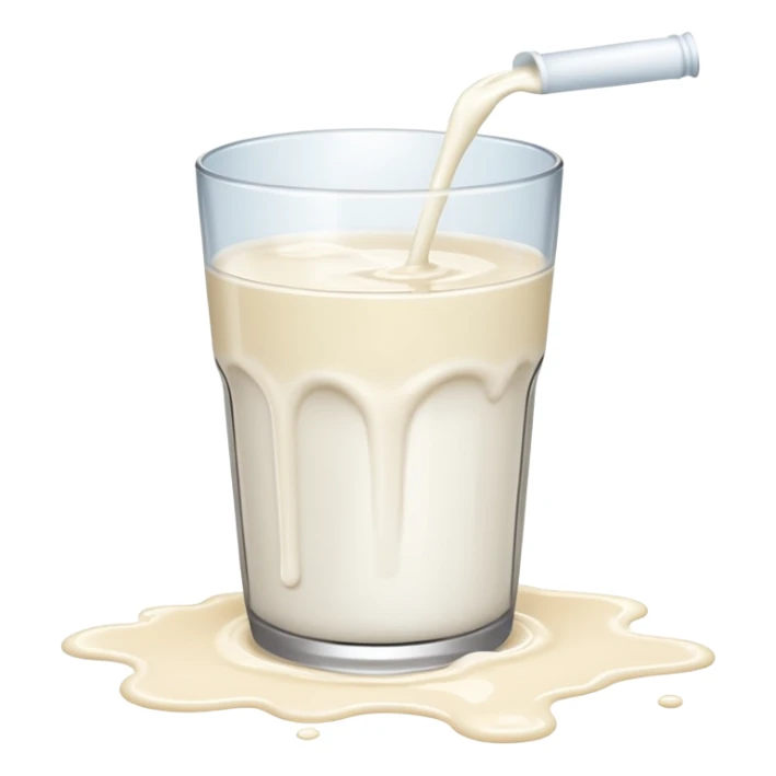  glass of milk spill on floor sticker