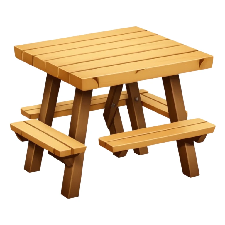 mesa alta color madera natural con bancas altas de color madera natural sticker