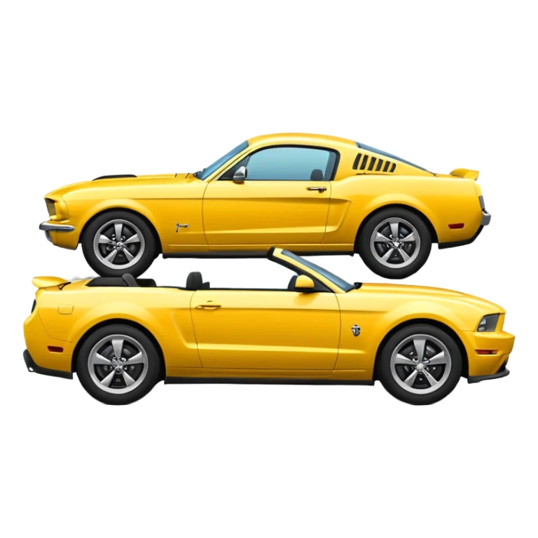 Create a mustang 309emoji in yellow colour  sticker