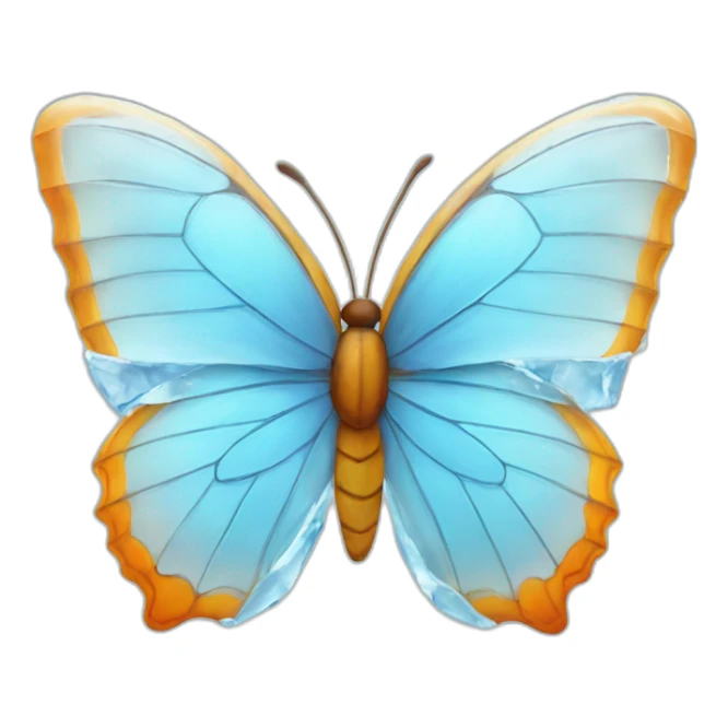 butterfly made of ice sticker