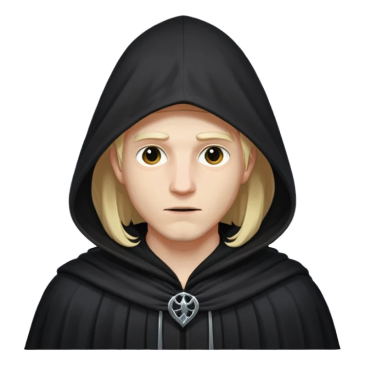 Hooded blonde man sticker