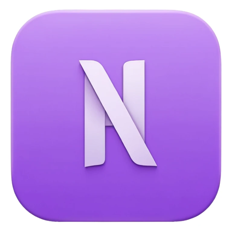 Netflix pretty aesthetic "N" logo in pastel purple sticker