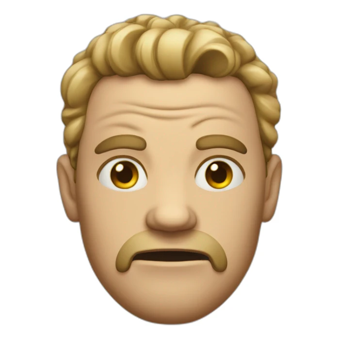 Mean face of a hirl sticker