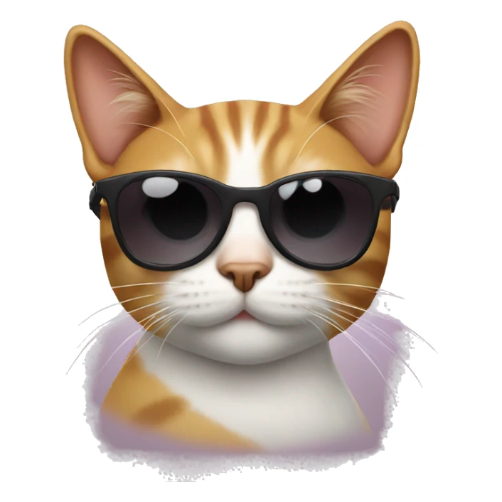 Cat with sunglasses sticker