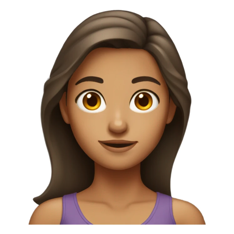 brunette tan girl  sticker