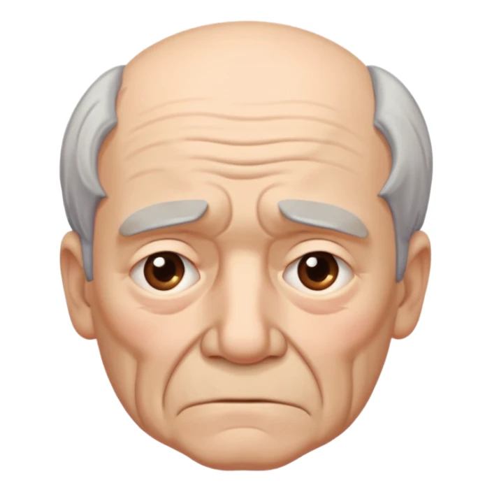old man showing Sadness - feeling of sorrow or unhappiness sticker