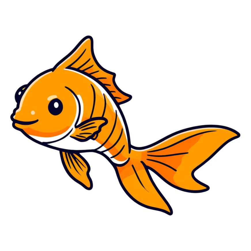 10 year old goldfish sticker