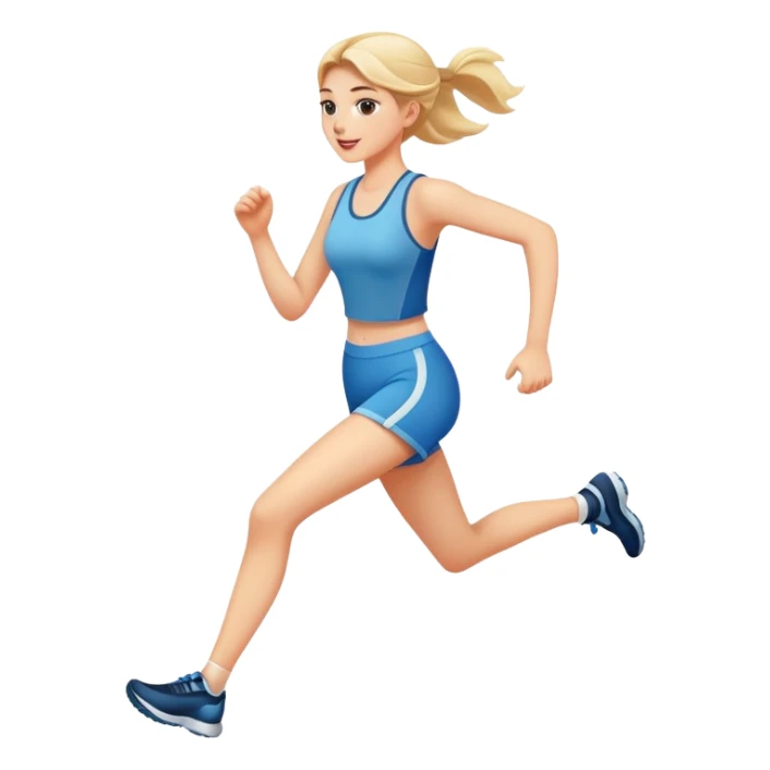 Beautiful girl with fair skin running sticker