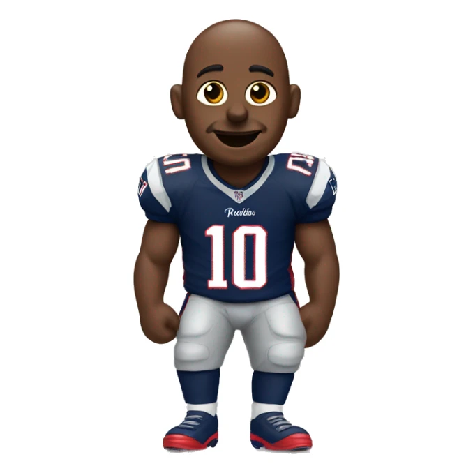 poop man wearing patriots jersey number 10 sticker
