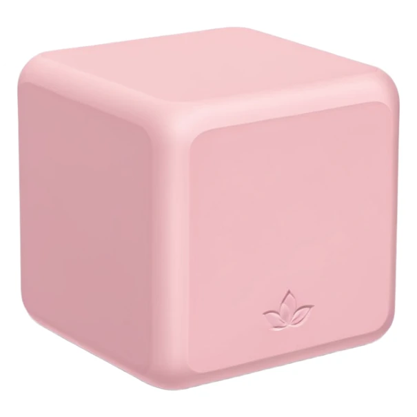 Pastel pink yoga block, soft shadows, minimal design sticker