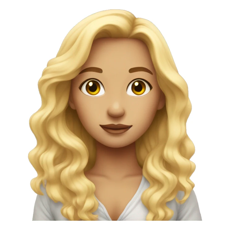 blonde girl by ocean sunset sticker