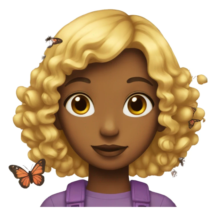 butterfly girl sticker