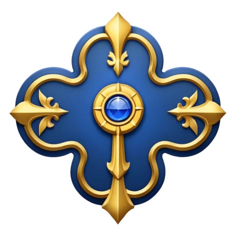 Bishop's emblem with a touch of dark blue sticker