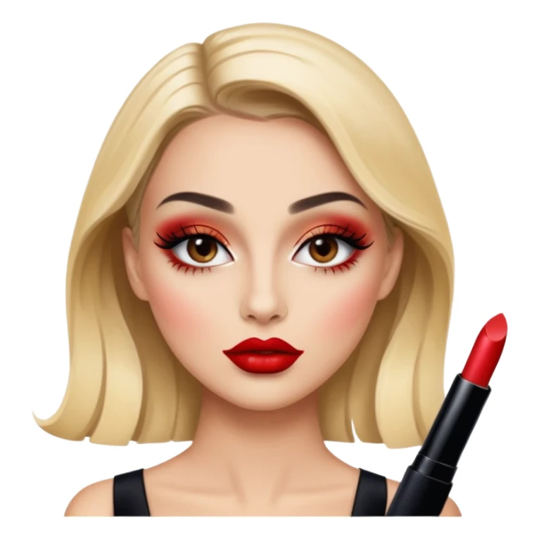 an emoji that’s inspired by Michelle Alves make-up from Dior fall-winter runway 2003 sticker