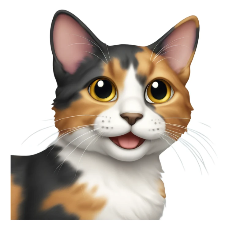 happy Calico cat with dilutes colors  sticker