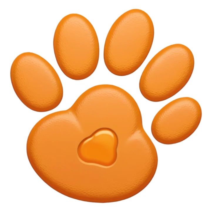 a very light pale pastel orange #FFDBBB pawprint sticker