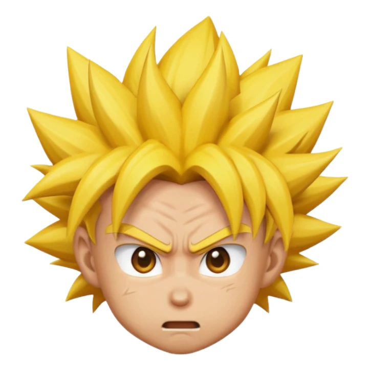 A super Saiyan Goku head emoji sticker