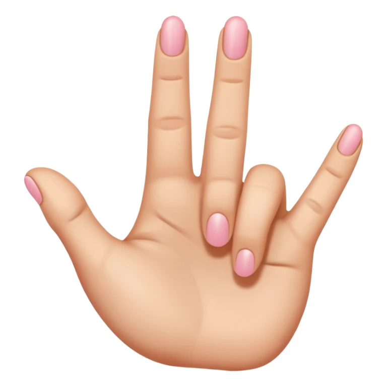 Yvl hand emoji three fingers excluding pinky and index  sticker