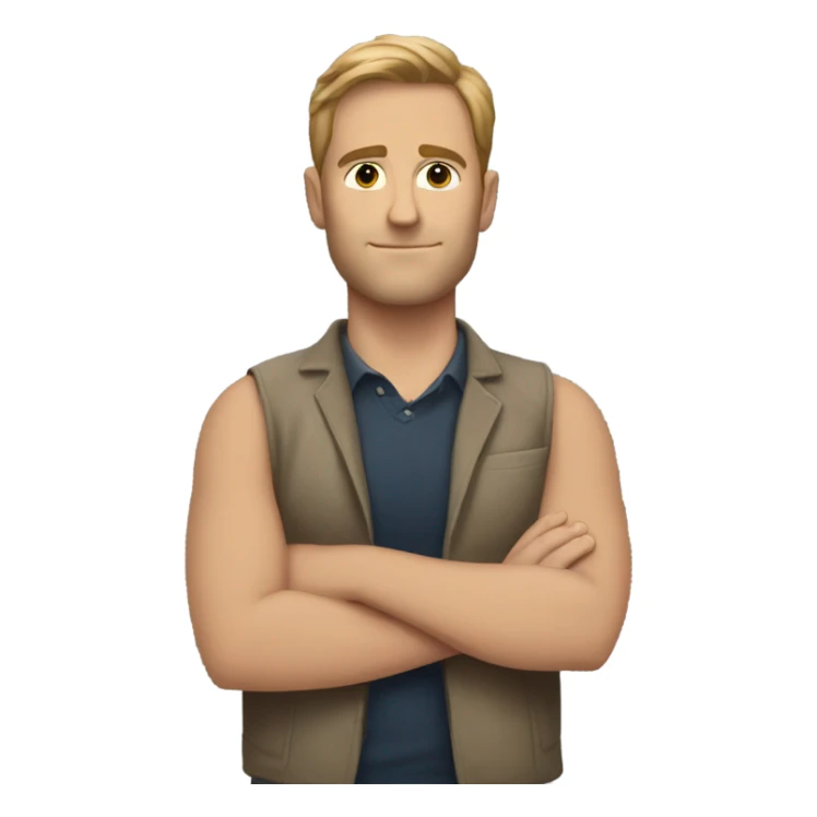 Andrew Tate with his arms crossed  sticker