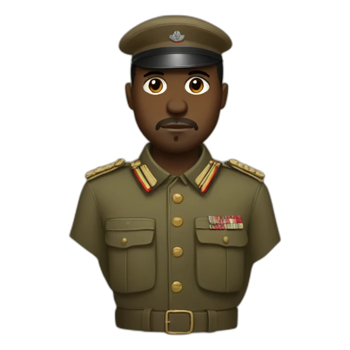 Kanye West in 1940's German Soldier Outfit sticker