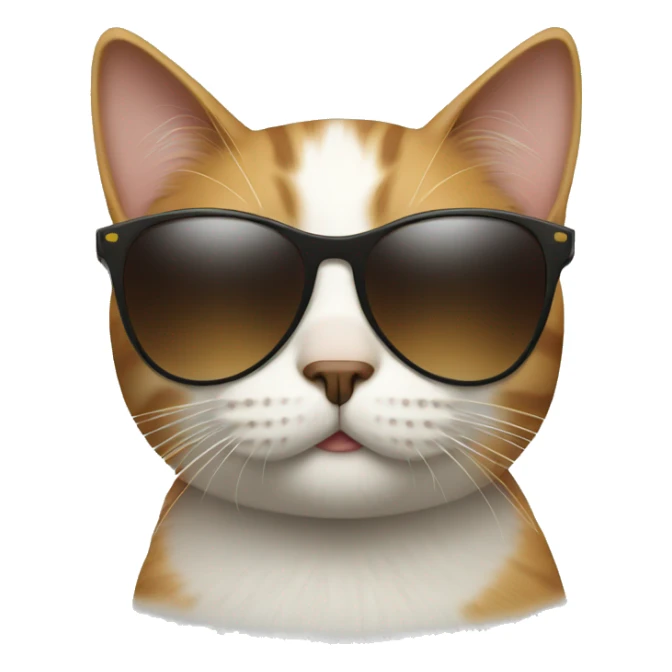 Cat with sunglasses sticker